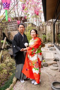 お庭でのフォト