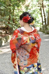 色打掛の花王鳥王のお衣装になります。 